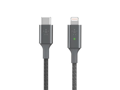 Belkin Smart LED USB-C to Lightning Grå