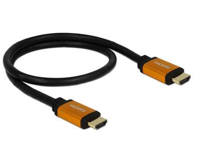 DeLOCK 85726 HDMI-kabel 0,5 m HDMI Type A (Standard) Sort, Guld