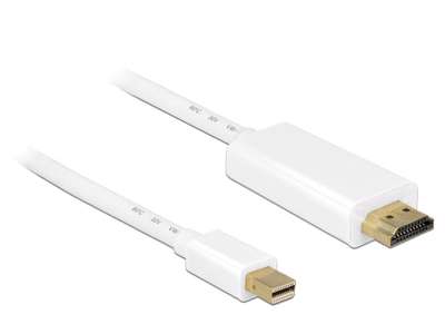 DeLOCK 83708 videokabel adapter 3 m Mini DisplayPort HDMI Hvid