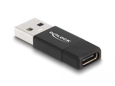 DeLOCK 60001 kabel kønsskifter USB A USB C Sort