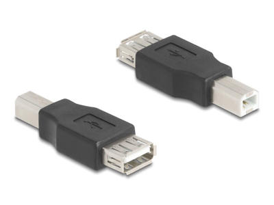 DeLOCK 67199 kabel kønsskifter USB Type-B USB Type-A Sort