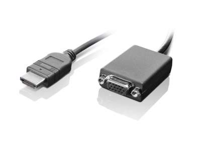 Lenovo HDMI / VGA 0,2 m Sort