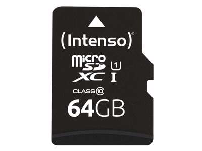 Intenso 3423490 hukommelseskort 64 GB MicroSDXC UHS-I Klasse 10