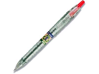 Kuglepen, 1.0 mm, 0.27 mm, Rød, Pilot B2P Ecoball Medium BP-B2PEB-M-BG