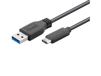 Microconnect USB3.2CA05 USB-kabel USB 3.2 Gen 2 (3.1 Gen 2) 0,5 m USB A USB C Sort