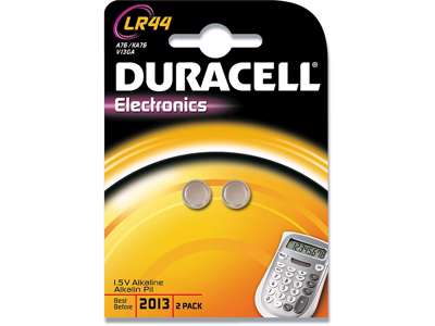 Batteri, LR44, 1.5 V, 2 stk, Duracell Electronics