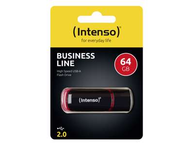 Intenso 64GB USB2.0 USB-nøgle USB Type-A 2.0 Sort, Rød