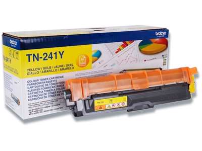 Toner, TN241Y, Yellow-gul, 1.400 sider, Brother 