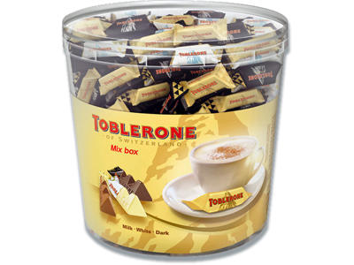 Chokolade, Toblerone Tiny, 904 g, Ca. 113 stk, Enkeltindpakket