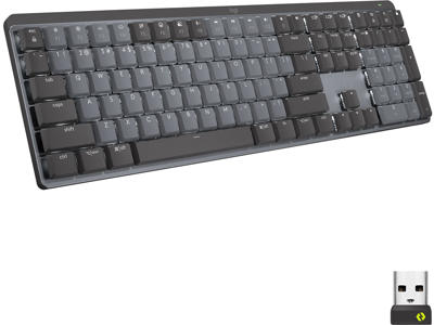 Logitech MX Keys Mechanical, Tactile, Wireless Illuminated Perf. Keyboard, Graphite