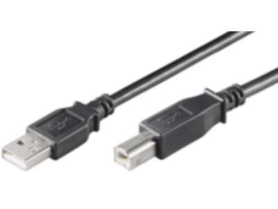 Microconnect USBAB05B USB-kabel USB 2.0 0,5 m USB A USB B Sort