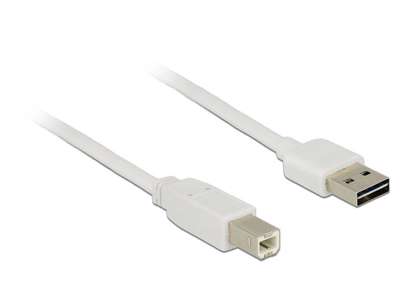 DeLOCK 0.5m, USB2.0-A/USB2.0-B USB-kabel 0,5 m USB A USB B Hvid