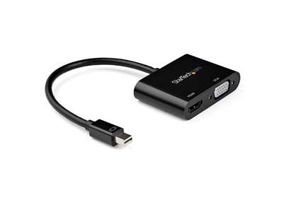 StarTech.com MDP2VGAHD20 videokabel adapter Mini DisplayPort HDMI + VGA (D-Sub) Sort