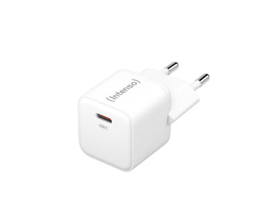 Intenso POWER ADAPTER USB-C GAN/7803022 Universel Hvid Vekselstrøm Hurtig opladning Indendørs