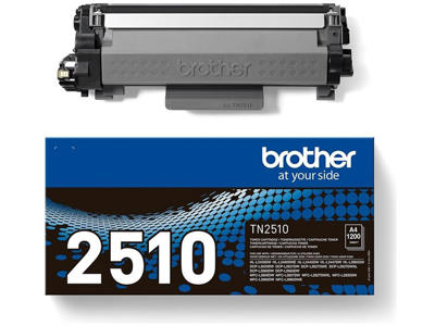 Toner, TN2510BK, Black-sort, 1.200 sider, Brother 