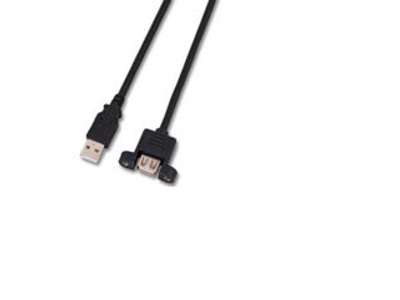 Microconnect USBAAF1PANEL3 USB-kabel USB 2.0 3 m USB A Sort