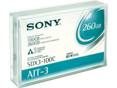 Sony DATA CARTRIDGE AIT-3 100GB 230M Tomt databånd