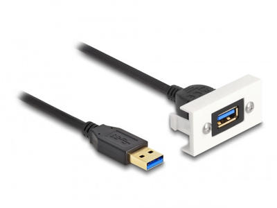 DeLOCK Easy 45 USB-kabel USB 3.2 Gen 1 (3.1 Gen 1) 1 m USB A Sort