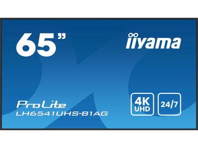 iiyama LH6541UHS-B1AG skilte display 163,8 cm (64.5") LCD 500 cd/m² 4K Ultra HD Sort 24/7