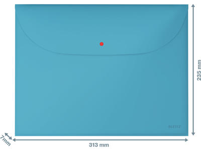 Kuvertmappe, 50 ark, Rolig blå, Med 2 lommer, Leitz Cosy 
