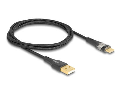 DeLOCK 80760 USB-kabel USB 2.0 1 m USB A USB C Sort