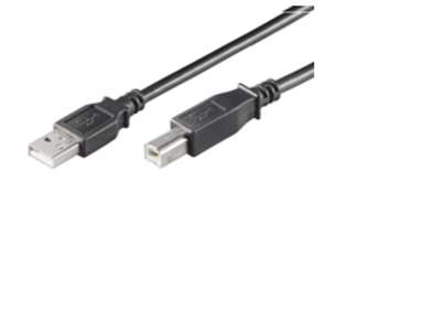 Microconnect USBAB3B USB-kabel USB 2.0 3 m USB A USB B Sort