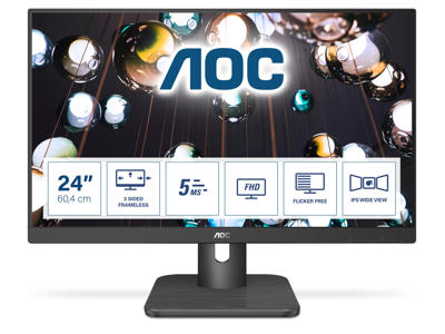 AOC E1 24E1Q computerskærm 60,5 cm (23.8") 1920 x 1080 pixel Fuld HD LED Sort