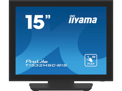 iiyama ProLite T1532MSC-B1S computerskærm 38,1 cm (15") 1024 x 768 pixel XGA LCD Berøringsskærm Sort