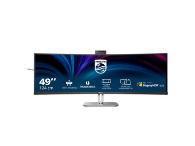 Philips 49B2U6903CH/00 computerskærm 124,5 cm (49") 5120 x 1440 pixel Dual QHD LCD Grå