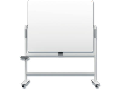 Whiteboard tavle, Lakeret stål, 150x120 cm, Magnetisk, Nobo Move & Meet Dobbelt Mobile 360°