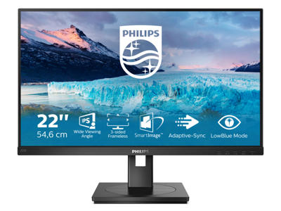 Philips S Line 222S1AE/00 computerskærm 54,6 cm (21.5") 1920 x 1080 pixel Fuld HD LCD Sort