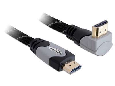 DeLOCK 1m High Speed HDMI 1.4 HDMI-kabel HDMI Type A (Standard) Sort, Grå