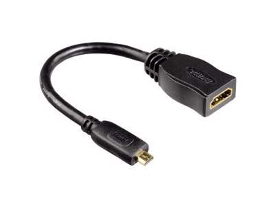 Hama 00122236 HDMI-kabel 0,1 m HDMI Type A (Standard) HDMI Type D (Micro) Sort