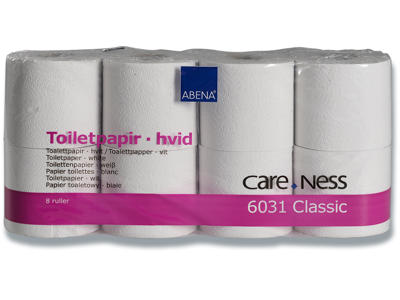 Toiletpapir, Udvendig oprulning, 2 lag, 56 ruller, Care-Ness Classic 