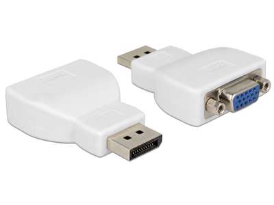 DeLOCK 65568 kabel kønsskifter DisplayPort VGA Hvid