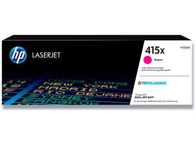 Toner, 415X, Magenta-rød, 6.000 sider, HP W2033X