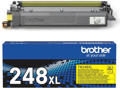 Toner, TN248XLY, Yellow-gul, 2.300 sider, Brother