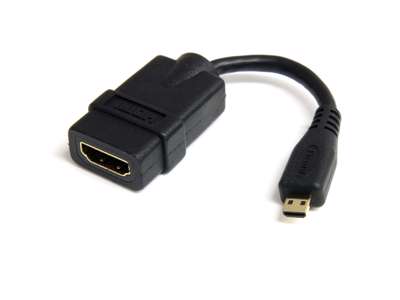 StarTech.com HDADFM5IN HDMI-kabel 0,127 m HDMI Type A (Standard) HDMI Type D (Micro) Sort