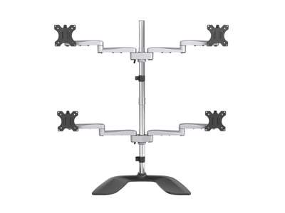 StarTech.com ARMQUADSS skærmbeslag og -stativer 81,3 cm (32") Skrivebord Sort, Sølv