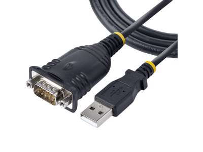 StarTech.com 1P3FP-USB-SERIAL kabel kønsskifter DB-9 USB Type-A Sort