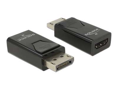 DeLOCK 66234 kabel kønsskifter DisplayPort HDMI Type A (Standard) Sort