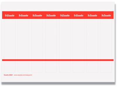 Rygetiketter, Til smal brevordner, 29x158 mm, 80 stk, Esselte 