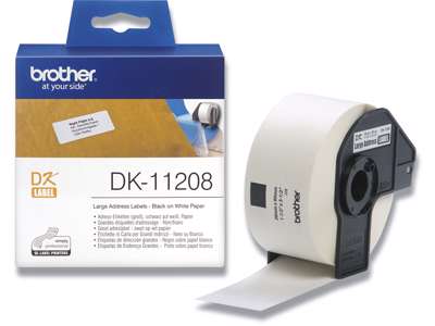 Labeltape, Adresse etiketter, 38 x 90 mm, 1 rulle, Brother P-Touch DK-11208