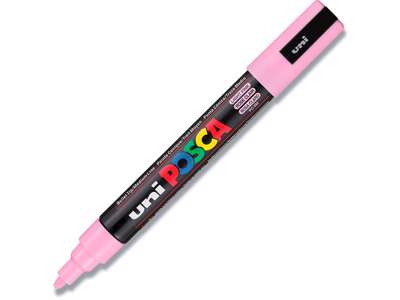 Paint marker, 1.8-2.5 mm, Lys pink, Rund spids, uni Posca PC-5M