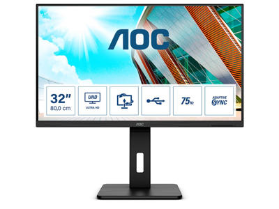 AOC P2 U32P2 computerskærm 80 cm (31.5") 3840 x 2160 pixel 4K Ultra HD LED Sort