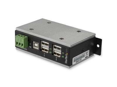 StarTech.com HB20A4AME interface hub USB 2.0 Type-B 480 Mbit/s Sort