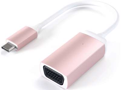 Satechi ST-TCVGAR videokabel adapter USB Type-C VGA (D-Sub) Lyserød guld