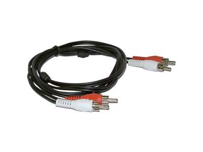 Microconnect AUDCC2 lydkabel 1,5 m 2 x RCA Sort