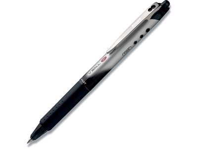 Rollerball pen, 0.7 mm, 0.4 mm, Sort, Pilot V-Ball Medium BL-VB7RT-B