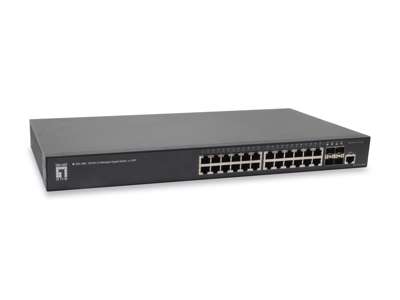 LevelOne GEL-2861 netværksswitch Administreret L2 Gigabit Ethernet (10/100/1000) Sort